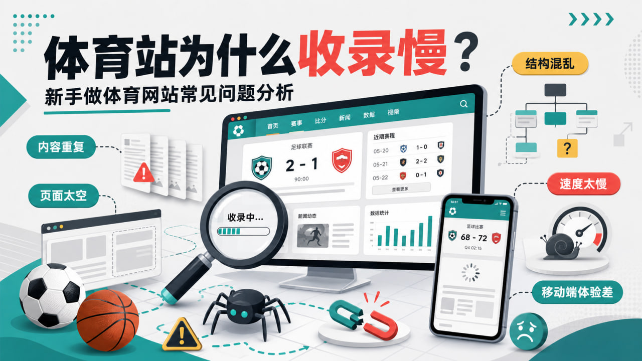 体育站为什么收录慢？新手做体育网站常见问题分析